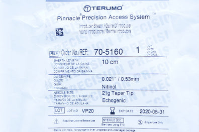 Terumo 70-5160 Pinnacle Precision Access System 5Fr. x 10cm (x)